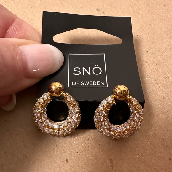 4 pairs of new Scandinavian earrings silver gold and turquoise stone. - Picture 10 of 11